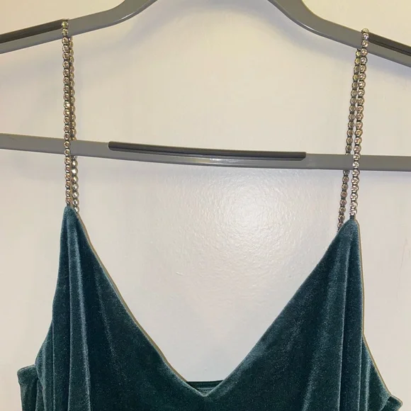 Velvet maxi dress with rhinestone sleeves from the & Other Stories. - Picture 5 of 8